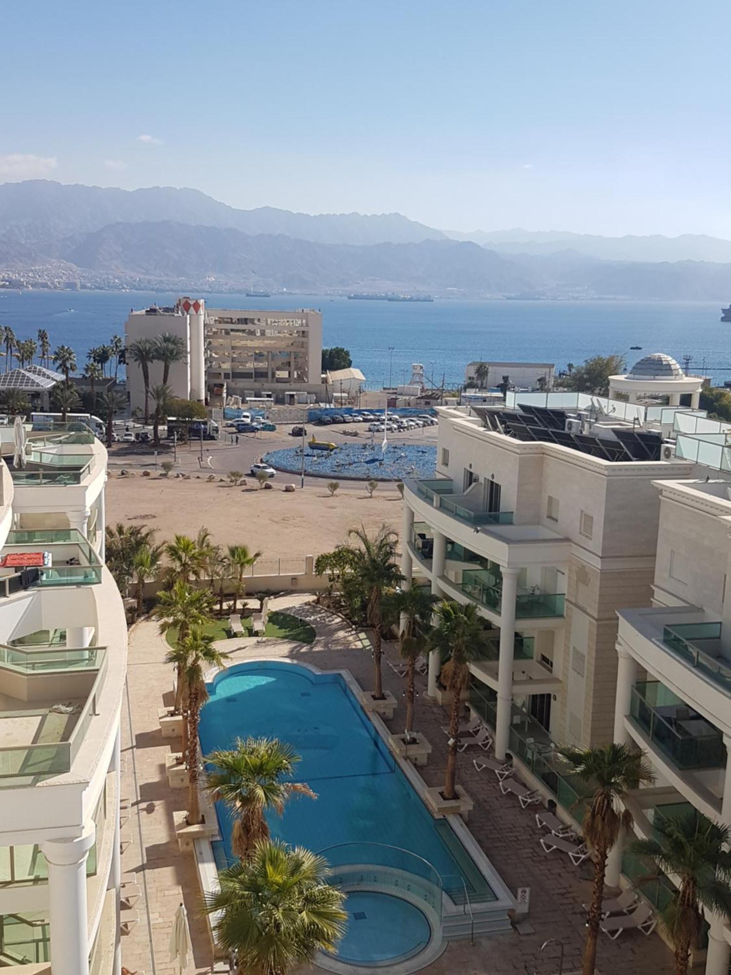 Apartmán Palmore Top Luxury Penthause With Juccuzi First Line Of The Seaside Ejlat Exteriér fotografie